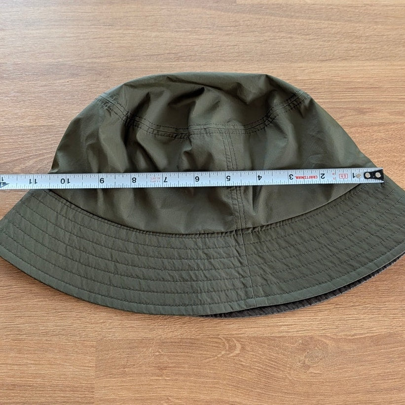 Anine Bing Demi Bucket Hat Womens XS/S Dark Green Nylon Logo
