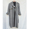 JLUXLABEL Herringbone Oversized Trench Coat Womens L/XL Gray Wool Blend Long NWT