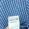 Goop G. Label Bessie Navy Cotton Check Button-Down Long Sleeve Shirt, size 0