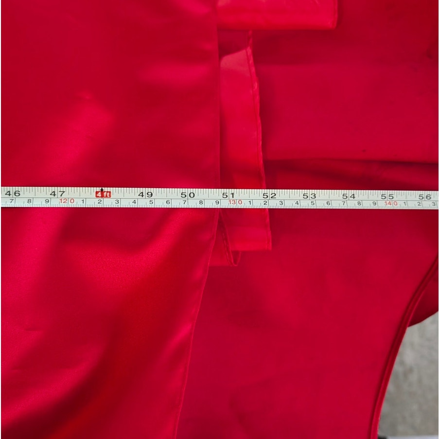 Avery G Red Ball Gown Prom Formal Evening Satin Long Sleeveless Dress, size 6