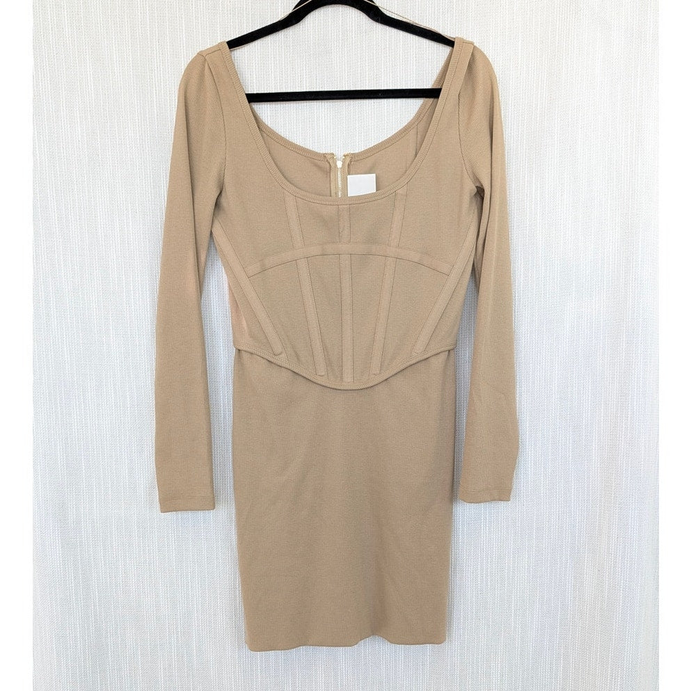 Dion Lee Ssence Exclusive Rib Corset Mini Dress in Sahara Womens AU12/US8 NWT
