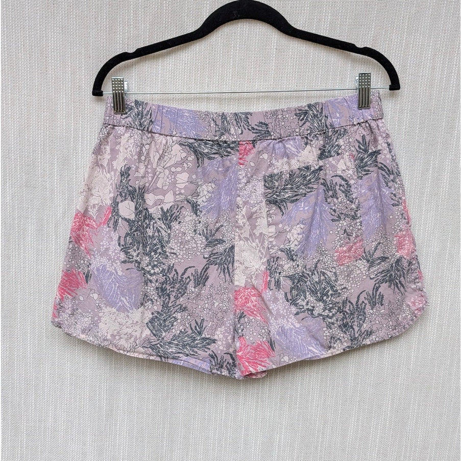 Cos Lightweight Cotton Floral Printed Pyjama Mini Shorts, size S