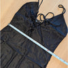 Zara Slip Dress Womens XS Black Satin Sleeveless A-line Midi