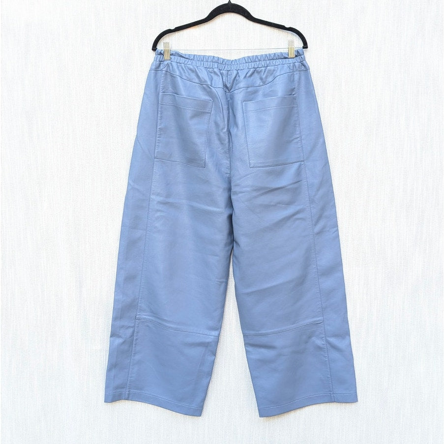 Pilcro The Izzie Relaxed Pull-On Barrel Pants Womens L Faux Leather Edition
