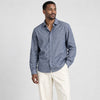 NWOT Richard Nicoll Soft Cotton Blue Button Down Hidden Placket Shirt, size L/40