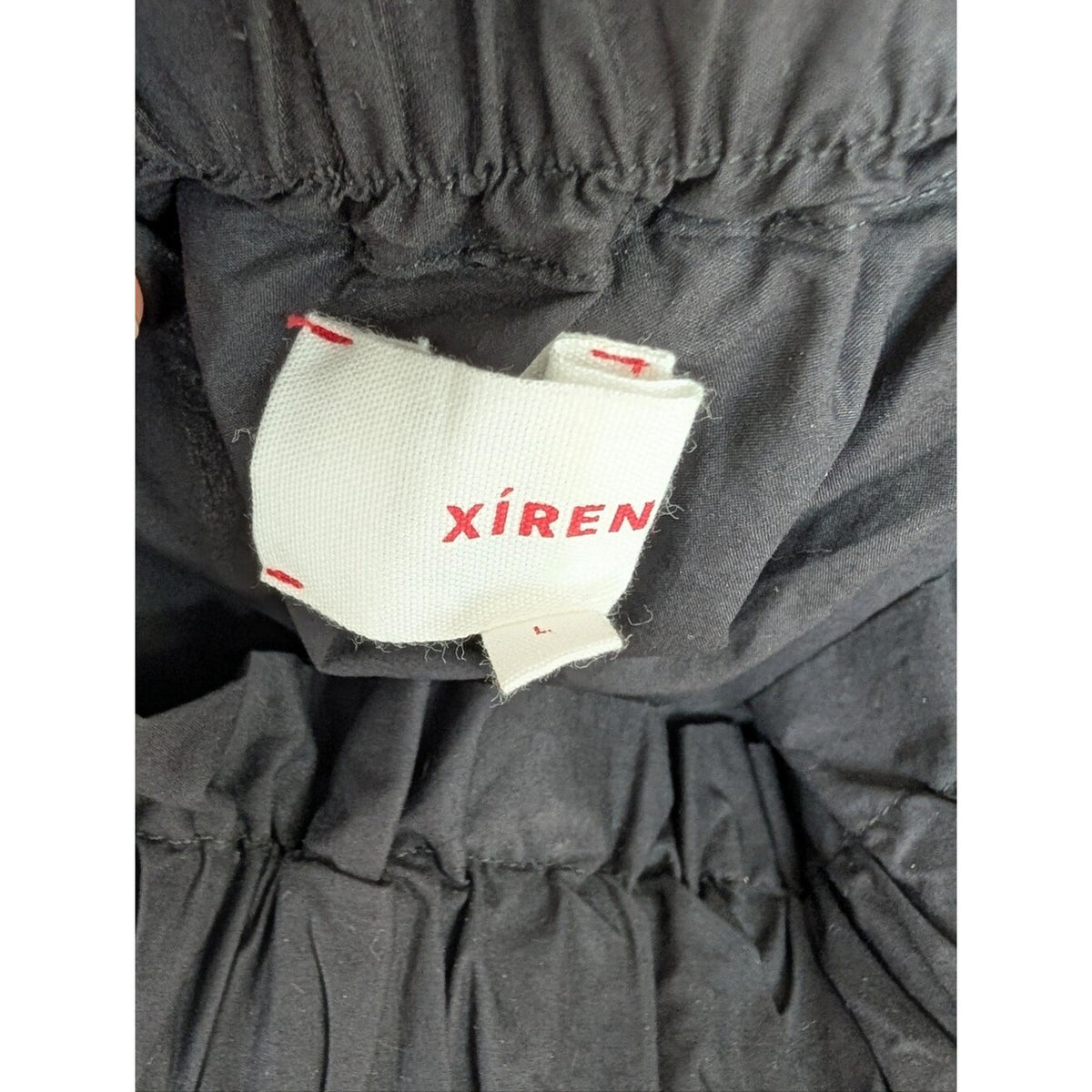 NWOT Xirena Saskia One Shoulder Mini 100% Poplin Cotton Black Dress, Size L