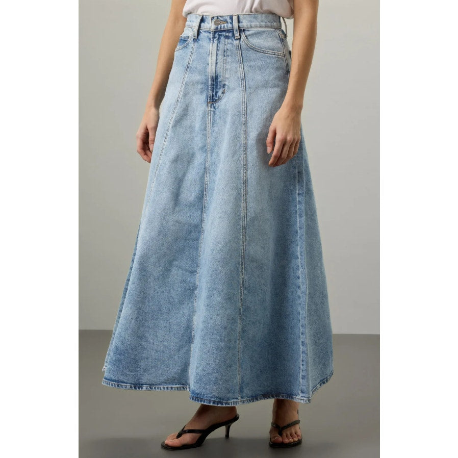 Joe's Jeans Amelia Skirt Womens 28 Blue Denim High Waist Flare A-line Midi Maxi