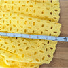 Anthropologie The Somerset Eyelet Mini Dress Womens L Yellow V-neck Short Sleeve