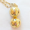 Wanderlust + Co Gold Planet Medallion Necklace 14K Real Gold Plated Jewelry