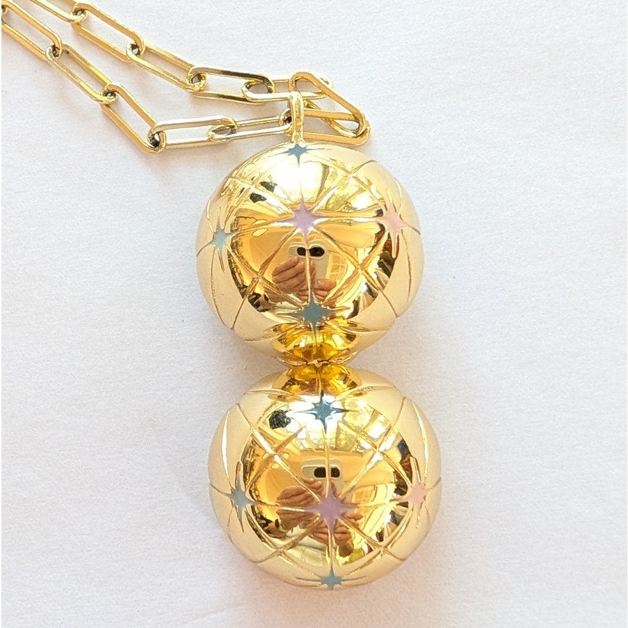 Wanderlust + Co Gold Planet Medallion Necklace 14K Real Gold Plated Jewelry