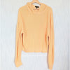 Rag & Bone Organic Cotton Sweater Knit Hoodie In Saffron Womens L Orange
