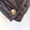 Anine Bing Luca Padded Jacket Womens S Deep Brown Utility Oversized Button Front