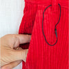 Zara 1255/507/600 Cord Pants Womens S Red High-rise Straight Full Length NWOT