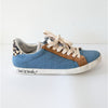 Zadig & Voltaire Jean Denim Sneakers Womens EU40/US 9.5 Multi Lace-up Low Top