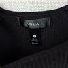 Aqua Black Knit Ribbed Slim Fit Sleeveless Sculpt Tank Top, size S