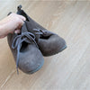 Pedro Garcia Gray Suede Yasu Chukka Platform Heel Ankle Boots, Size 41/US 11