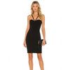 RE ONA Campbell Black Modal Jersey Midi Sleeveless Dress, size L