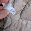Carbon38 Long Quilted Trench Coat Jacket Women Sz S Olive Nylon Snap Front FA22