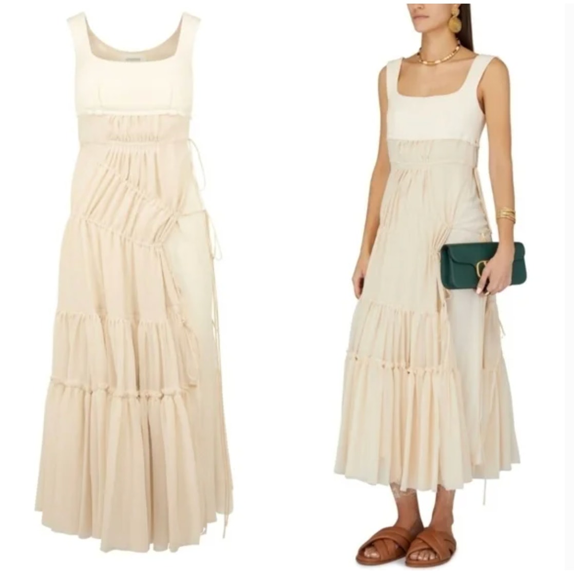 NWOT Max Mara Sportmax Orli Double Gauze Cotton/Silk Midi Dress, size IT38/XS