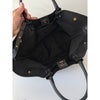DeMellier Black Leather Satchel Tote with Gold Hardware