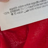 Zara Supima Long Sleeve T-shirt Top 0858/613/600 Womens S Red Round Neck