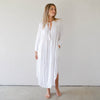 Vince Dress Womens XS White Gauze Sheer Peasant Tassel Long Sleeve Tunic Midi