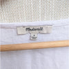 Madewell Button-Front Midi Dress in 100% Linen Womens 8 NL088 White Sleeveless