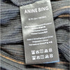 Anine Bing Eugene Tank Womens S Black Sleeveless Rib Jersey Semi-sheer