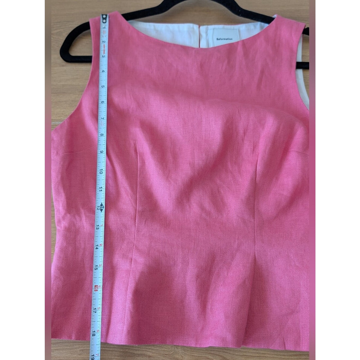 NWOT Reformation Moya Linen Top and Skirt Two-Piece Set Pink, Size 4