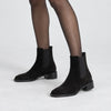 Stuart Weitzman Lenora Leather Suede Chelsea Boots Womens 9.5M Black Pull On