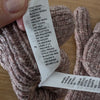 COS Cotton Chunky Knit Mittens Gloves Pink/Beige/Tan, size XS-S