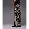 Topshop Tiger Animal Print Maxi Bias Satin High Rise A-line Skirt in Multi, sz 4