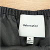 Reformation Fern Mini Shorts Womens 12 Black Satin Lace Detail Mid-rise