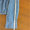 Non Blue Denim Long Sleeve Snap Shirt Track Jacket Washed, size M