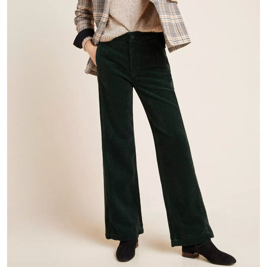 AG Adriano Goldschmied Tomas Pants Jeans Womens 26R Green Cord Mid-rise Baggy