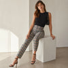 Moschino Boutique Trousers Womens 10 Wool Plaid High-rise Ankle Chino Dress Pant