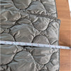 Carbon38 Long Quilted Trench Coat Jacket Women Sz S Olive Nylon Snap Front FA22