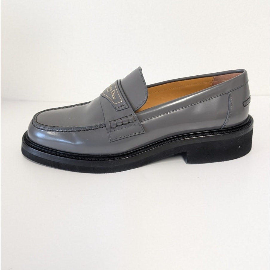 Christian Dior Boy Loafers Womens Eu 39/US 9 Gray Classic Authentic Luxury