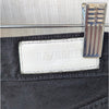 RE/DONE Stove Pipe Black Denim High-rise Raw Hem Cropped Jeans, size 25