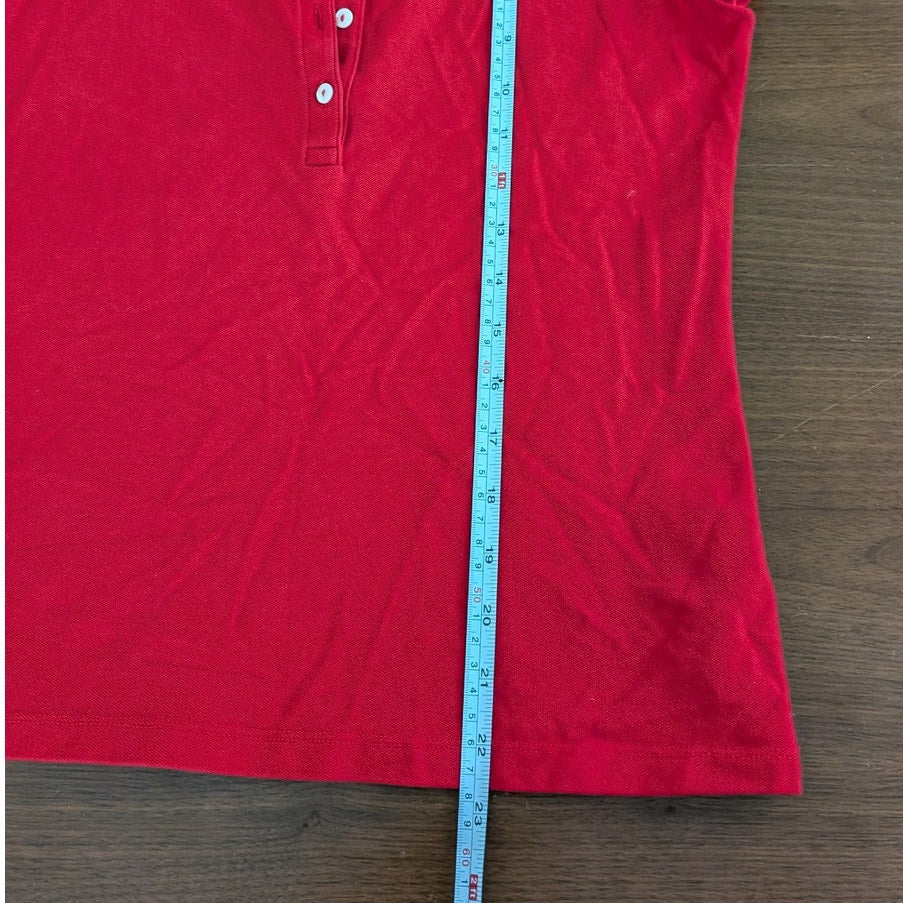 Lacoste Red Slim Fit Short Sleeve Polo T-Shirt in Petit Piqué, size EU38/US2
