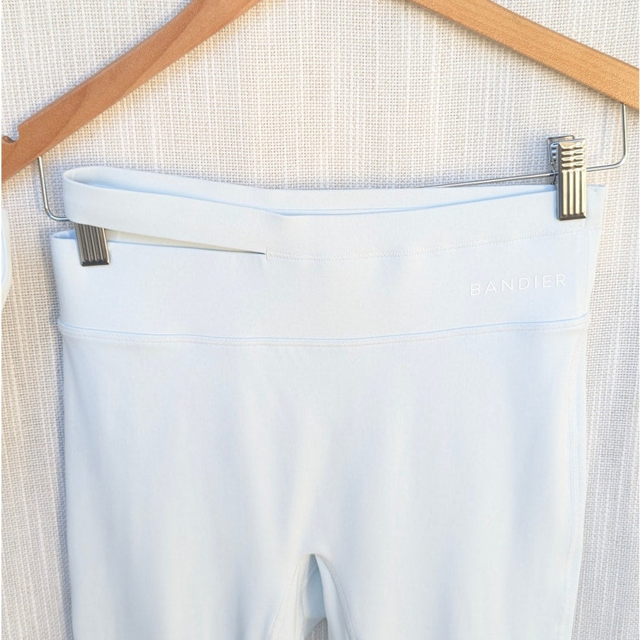 BANDIER Aria Set Ice Melt Asymmetrical Sports Bra High Waist Leggings, size S