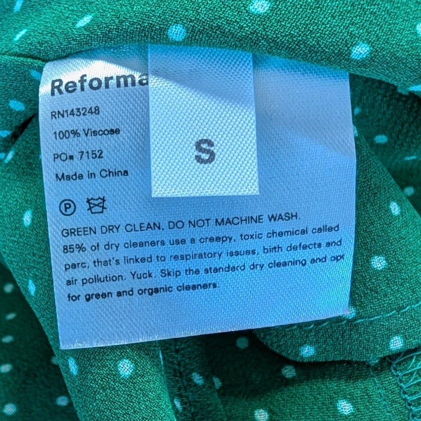 Reformation Sicilia Green Polka Dot Ruffle V-neck Wrap Mini Dress S
