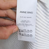 Anine Bing Essie Shirt Womens S White/Blue Oversized 100% Cotton Button-up