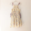 NWT 70/21 Floral Yellow 100% Cotton Halter Mini Dress, size L