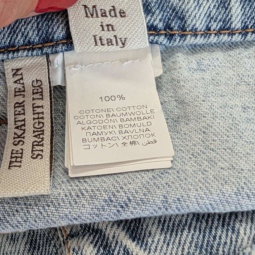 Brunello Cucinelli The Skater Jean Straight Leg Relax Womens 10 Denim High-rise