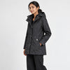 Hunter Hooded Long Sleeve Logo Rain Jacket Parka Black XS