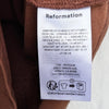 Reformation Top Womens XL Brown Cotton Crewneck Short Sleeve T-shirt