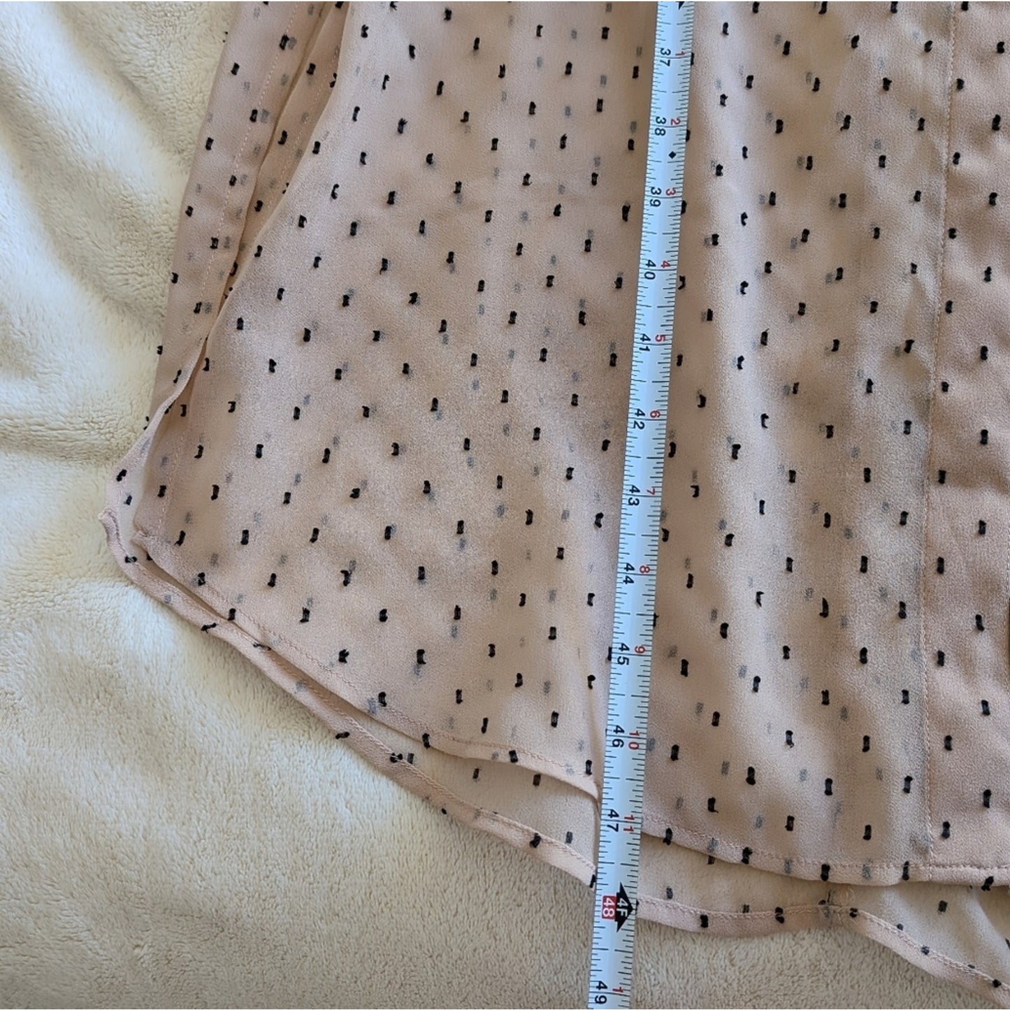 NWT L’Academie Revolve Overlay Nude Cream Belted Midi Dress, size S