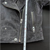 SL8 Blank NYC Gray Suede Leather Moto Biker Full Zip Long Sleeve Cropped Jacket, size XS