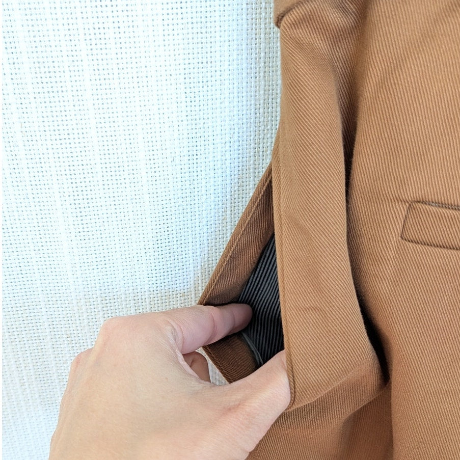 Brunello Cucinelli Monili-detail Paperbag Trousers Womens 10 Camel High-rise